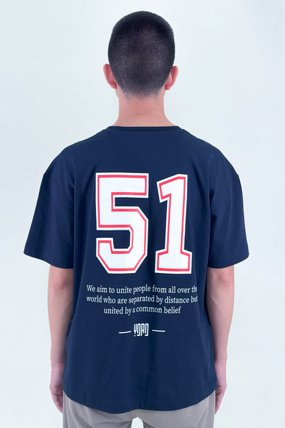 “51” Logo Cotton T-Shirt