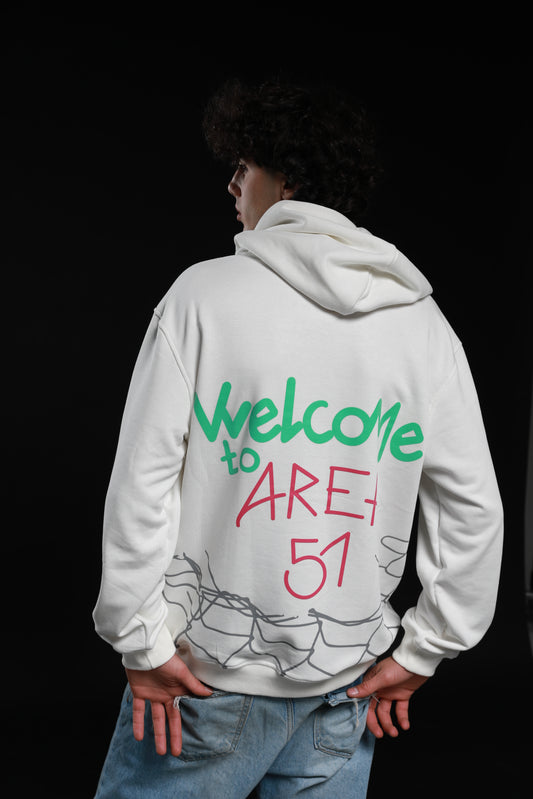 "51" logo-print cotton hoodie