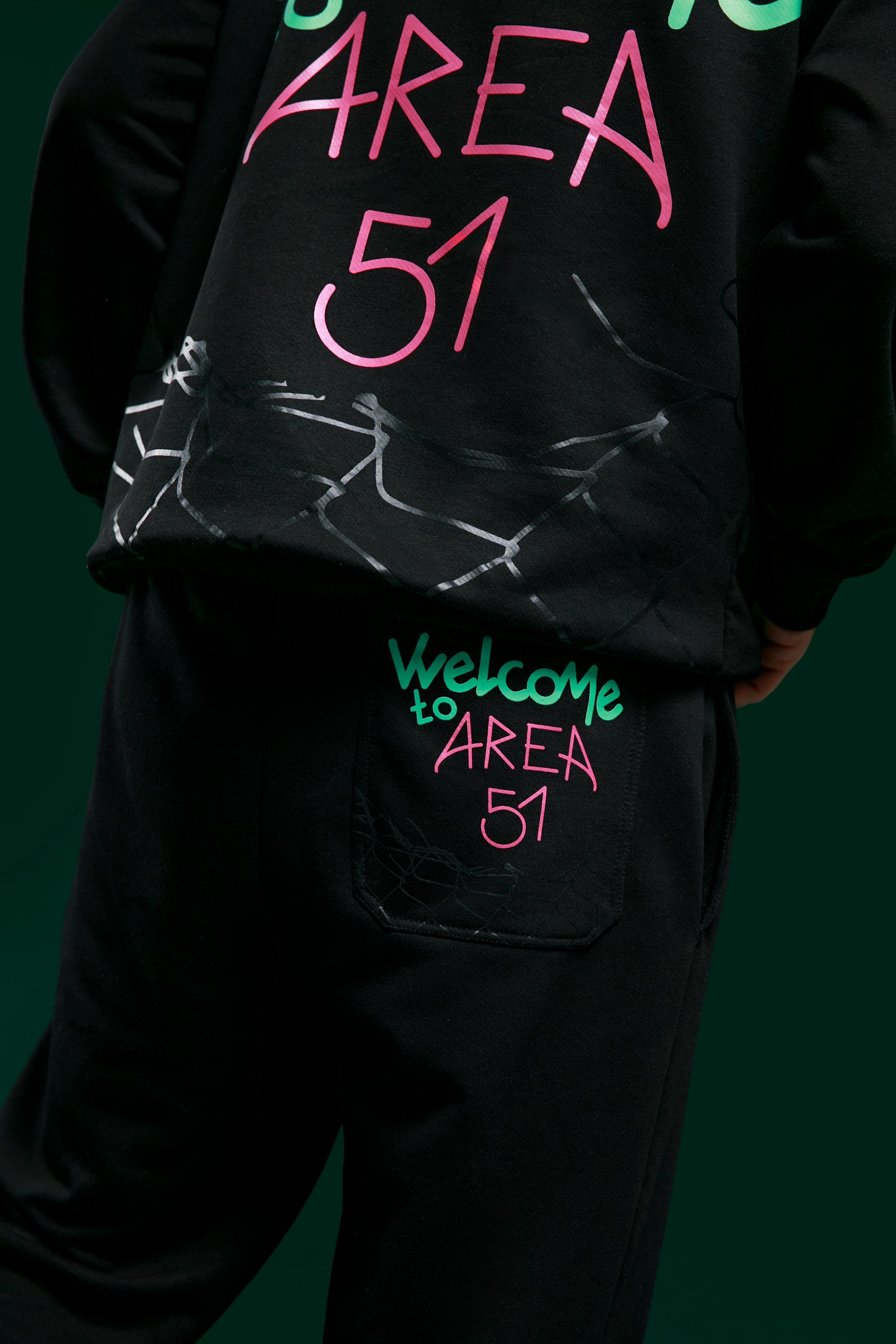 "51" logo-print cotton track pants