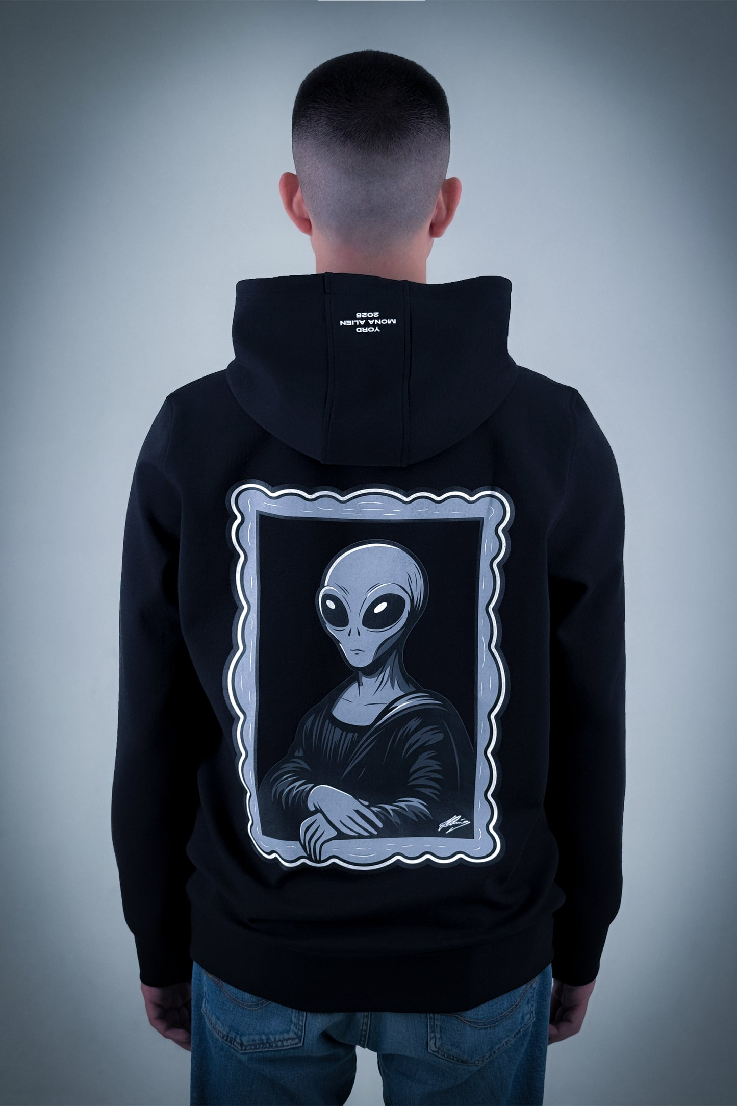 "Mona Alien" limited logo-print cotton hoodie