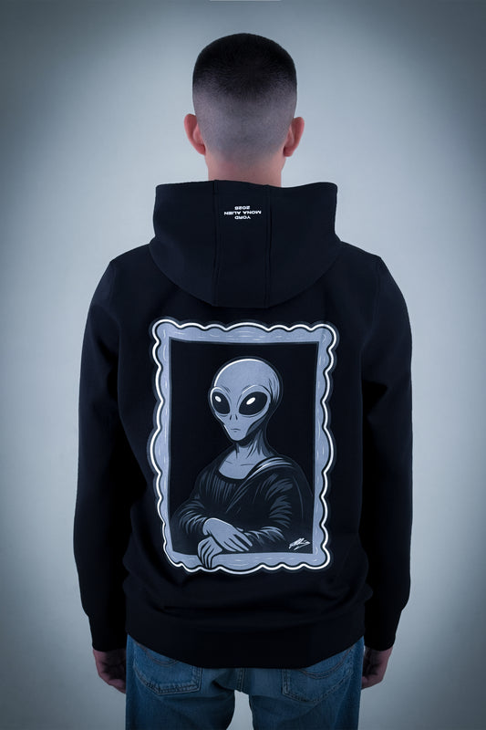 "Mona Alien" limited logo-print cotton hoodie