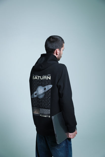 "Saturn" logo-print cotton hoodie