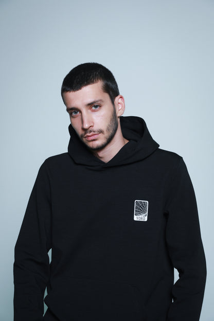 "Saturn" logo-print cotton hoodie