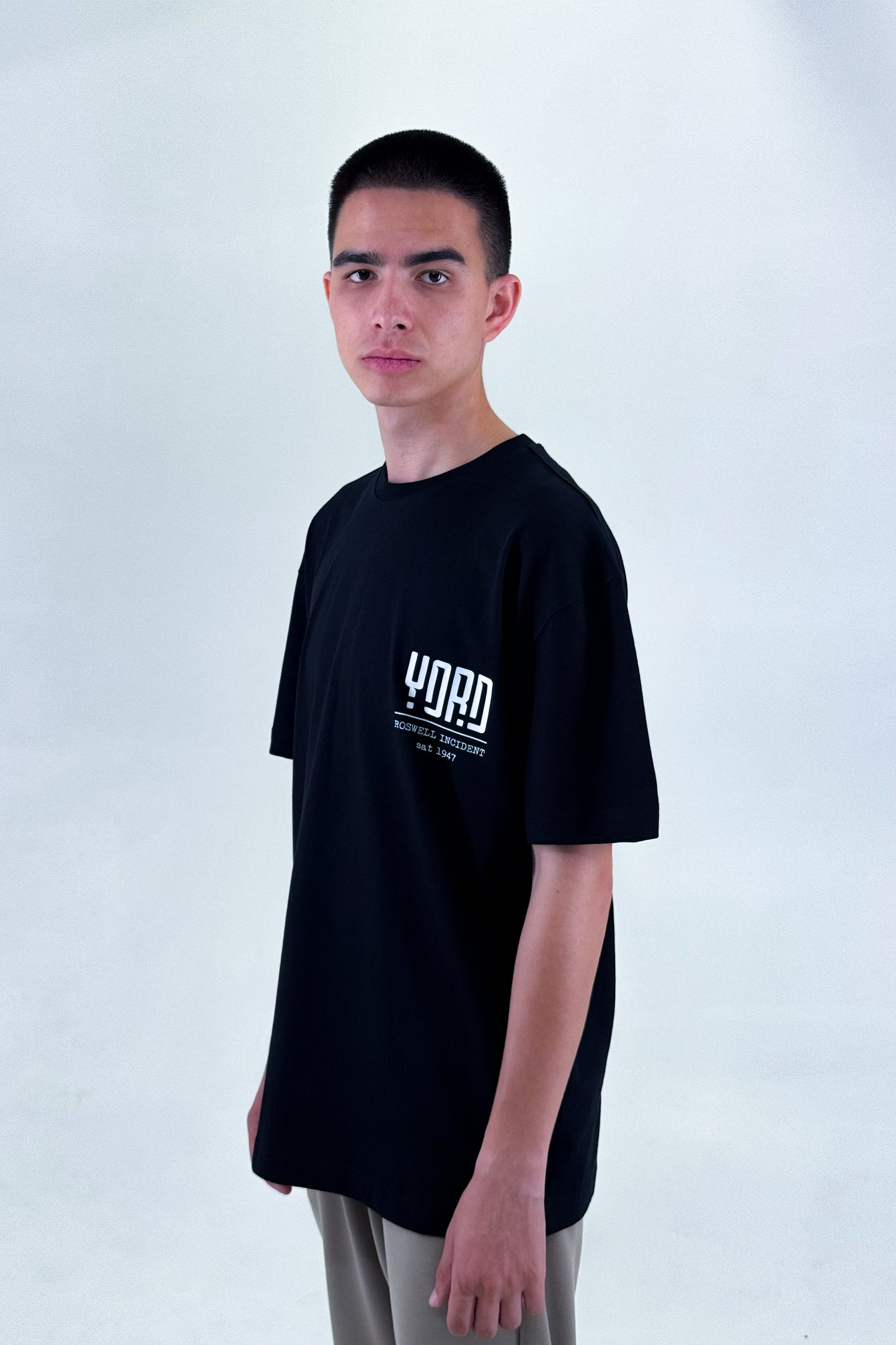 “Roswell” logo-print cotton T-shirt